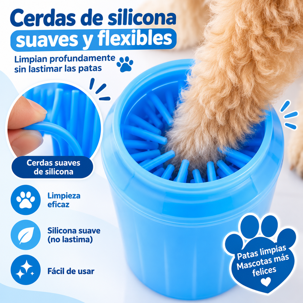 Limpiador portátil de patas para perros - silicona suave