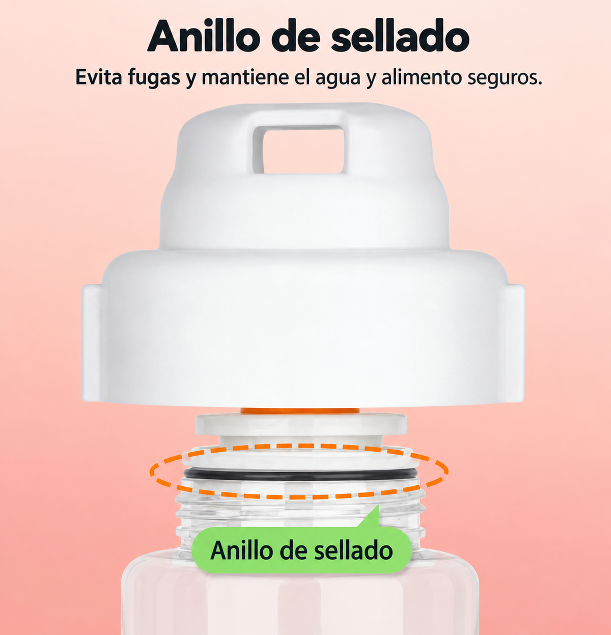 Botella portátil 2 en 1 para perros - Agua y alimento