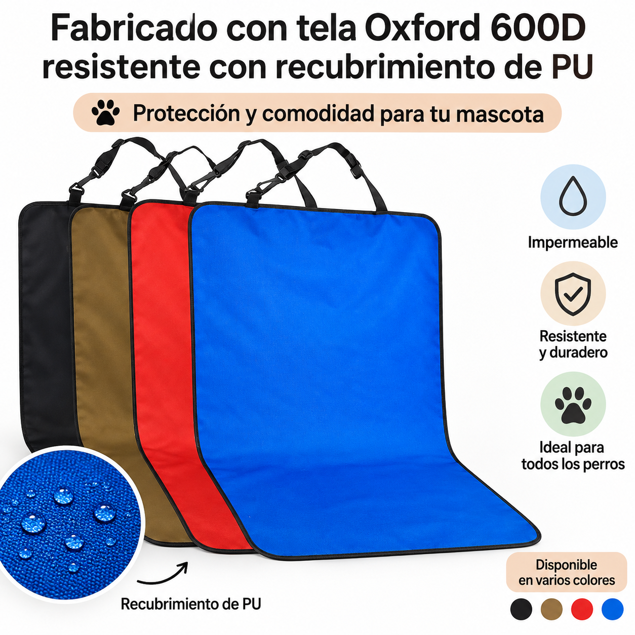 Waterproof Back Seat Protector for Cars: Durable Travel Hammock for Dogs and Cats (Universal Fit)