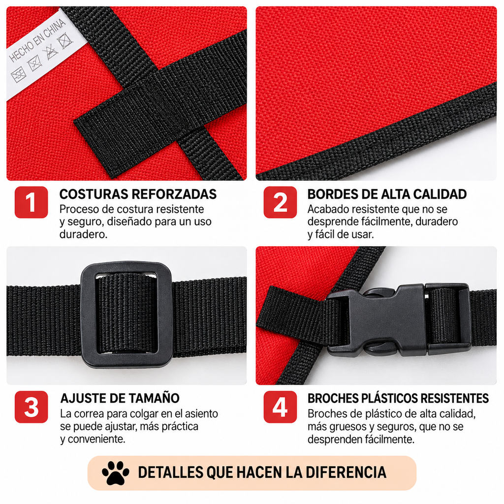 Protector impermeable para asientos traseros de coche: hamaca de viaje duradera para perros y gatos (ajuste universal)