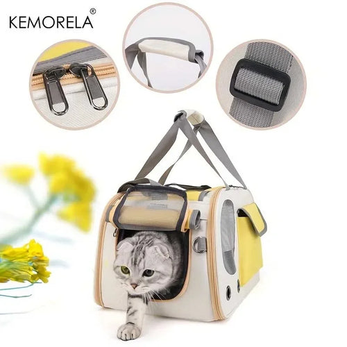 1 transportín portátil para mascotas (gatos y perros), ideal para viajes y actividades al aire libre; apto para gatos y perros pequeños.