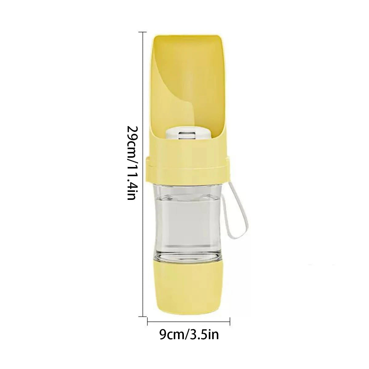 Botella portátil 2 en 1 para perros - Agua y alimento