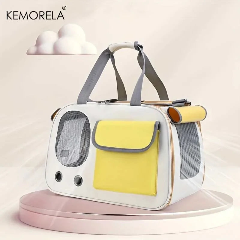 1 transportín portátil para mascotas (gatos y perros), ideal para viajes y actividades al aire libre; apto para gatos y perros pequeños.