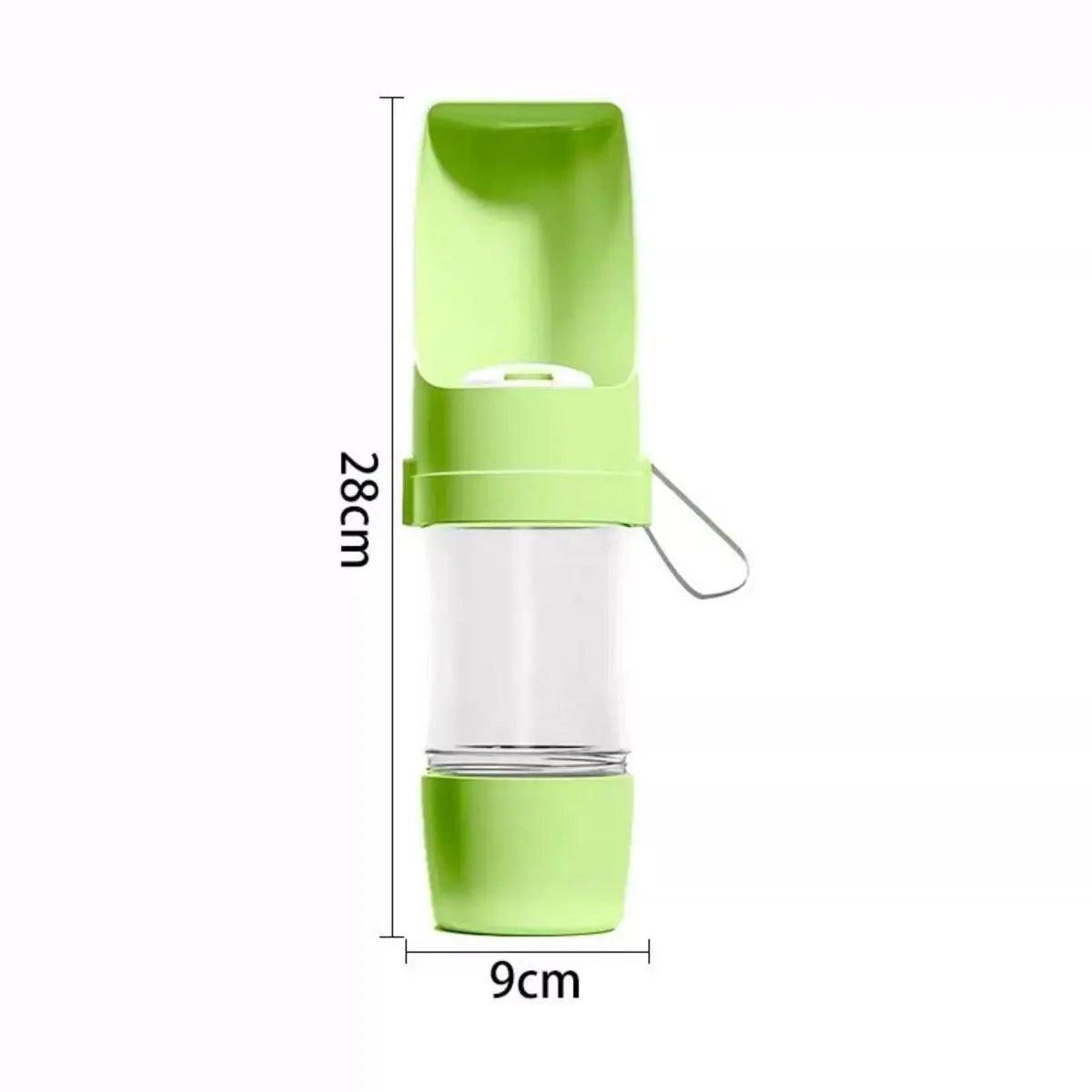Botella portátil 2 en 1 para perros - Agua y alimento