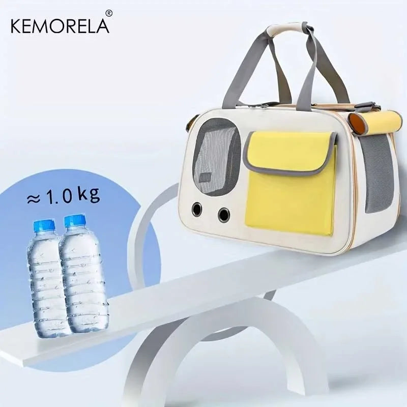 1 transportín portátil para mascotas (gatos y perros), ideal para viajes y actividades al aire libre; apto para gatos y perros pequeños.