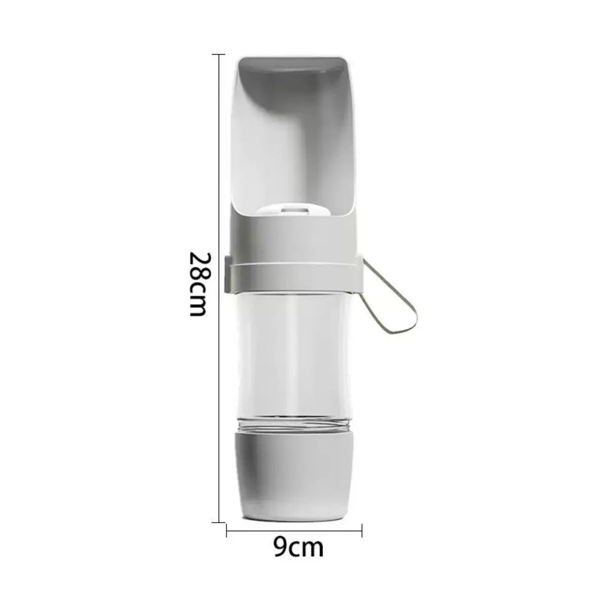 Botella portátil 2 en 1 para perros - Agua y alimento